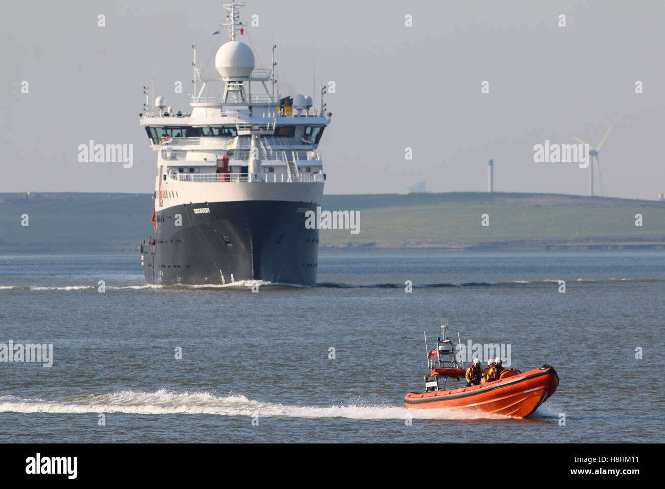 RRS Discovery raffigurato su una visita al Tamigi nel 2015 Foto Stock