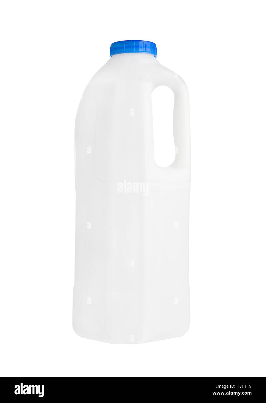 Latte in plastica gallone contenitore isolato su sfondo bianco Foto Stock