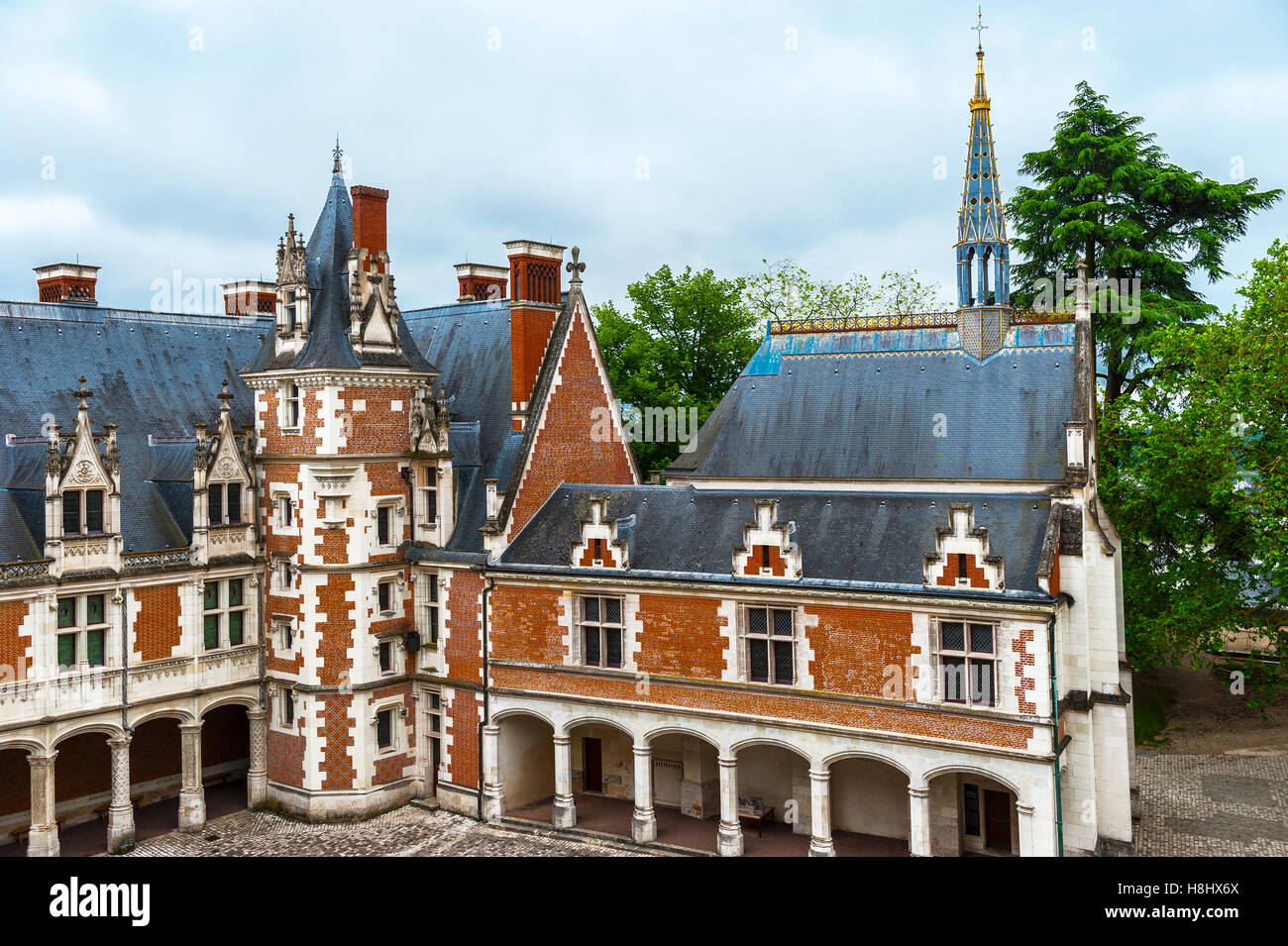 Vista sul castello di Blois Foto Stock