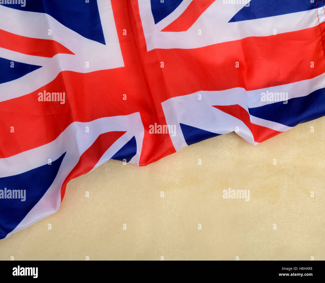 Regno Unito Union Jack Flag UK Modello di pagina di intestazione. Foto Stock