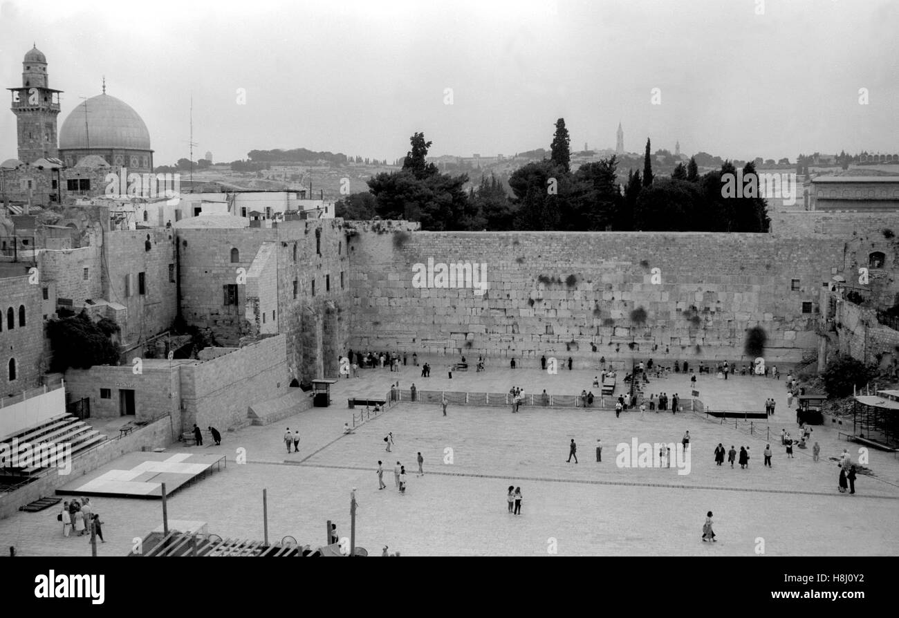 Muro del pianto di Israele di Gerusalemme Foto Stock
