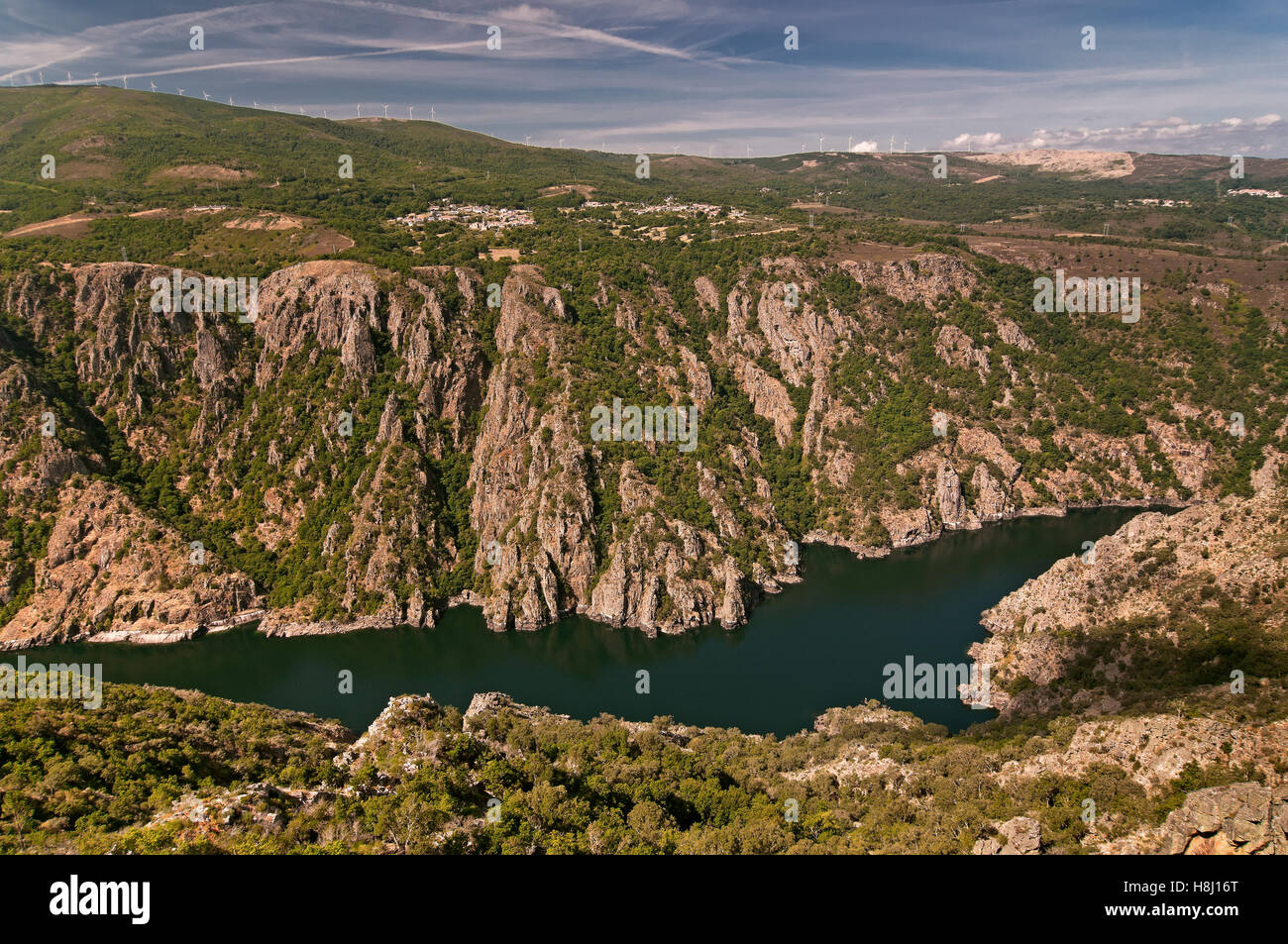 La Sil River Canyon, sobrio, provincia di Lugo, regione della Galizia, Spagna, Europa Foto Stock