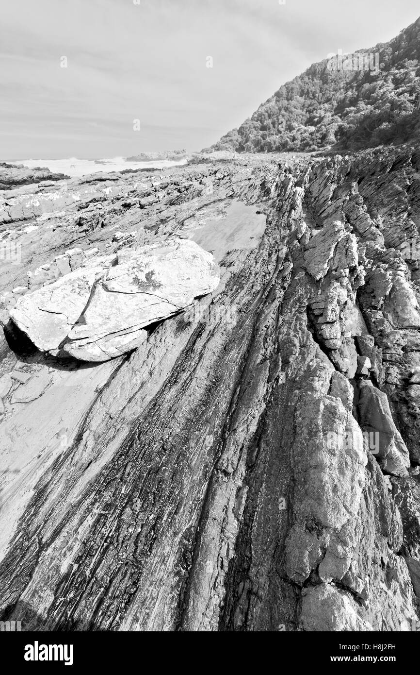 La sfocatura in Sud Africa sky oceano riserva tsitsikamma natura e rocce Foto Stock