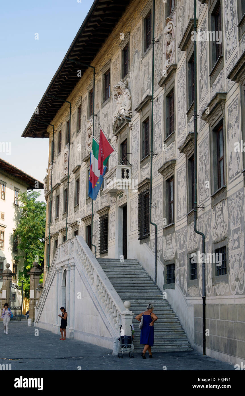 Pisa, Italia, Palazzo Carovana, Giorgio Vasari Foto Stock