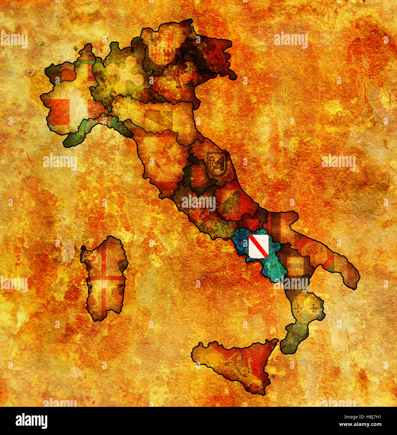 Campania italy europe map immagini e fotografie stock ad alta risoluzione -  Alamy