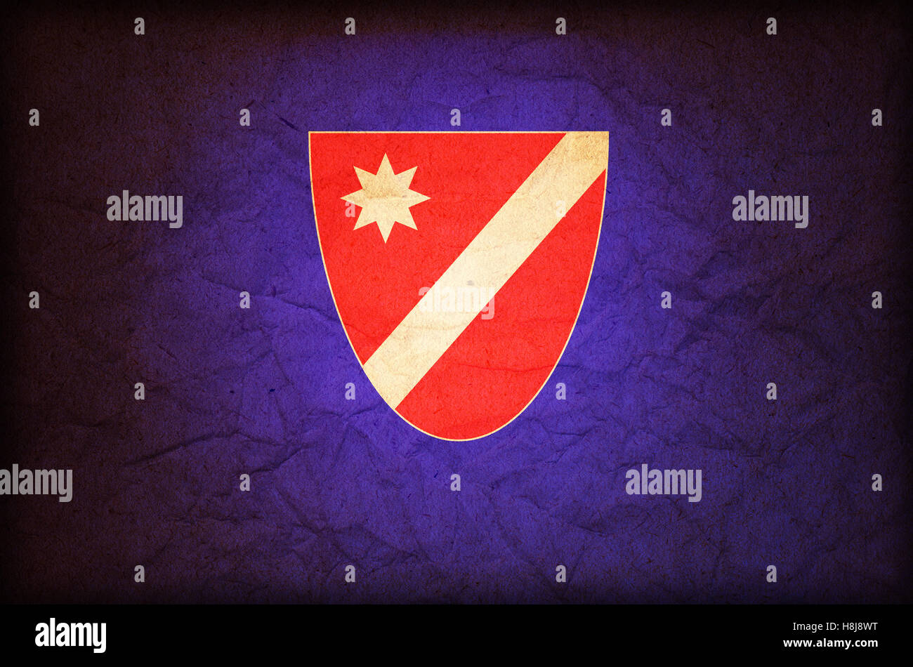 Vintage vecchia bandiera della regione Molise in italia Foto Stock