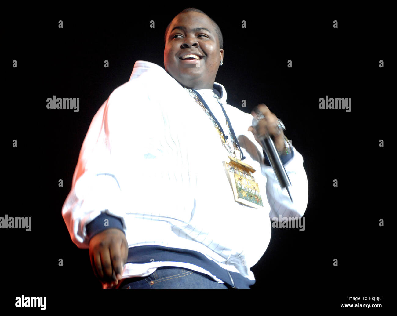 Sean Kingston effettuando al Q102 Jingle palla al Centro Tweeter in Camden, nel New Jersey il 16 dicembre 2007. © David Atlas / MediaPunch Ltd. Foto Stock
