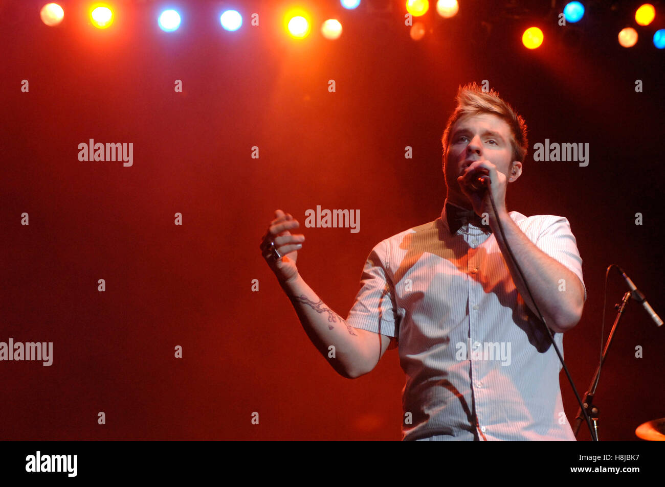 Blake Lewis, American Idol contestant, effettuando al Q102 Jingle palla al Centro Tweeter in Camden, nel New Jersey il 16 dicembre 2007. © David Atlas / MediaPunch Ltd. Foto Stock