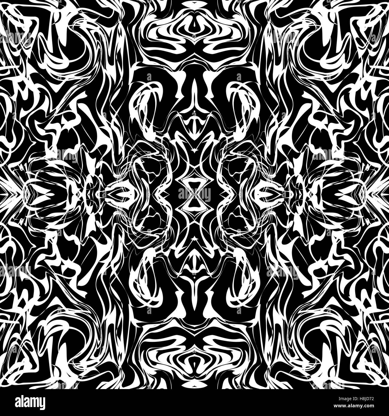 Arte astratta web irregolari di marmo modello di stampa in bianco e nero. Modello senza giunture. Vettore. Illustrazione Vettoriale