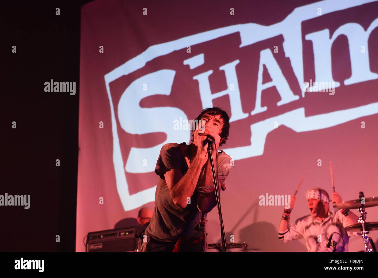 Sham 69 leggendari Punk Rock band a Swindon Meca music venue Foto Stock