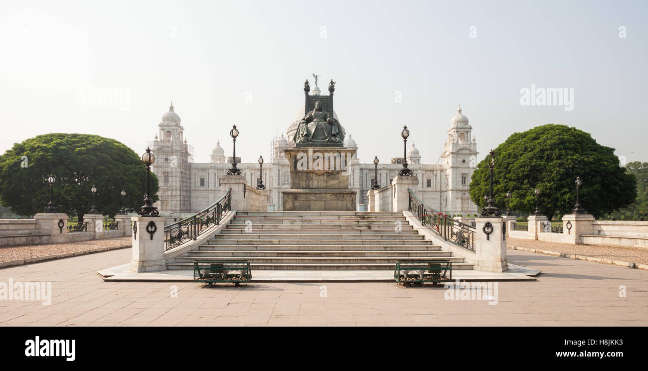 Statua sulla motivazione della Victoria Memorial, Kolkata (Calcutta), India Foto Stock