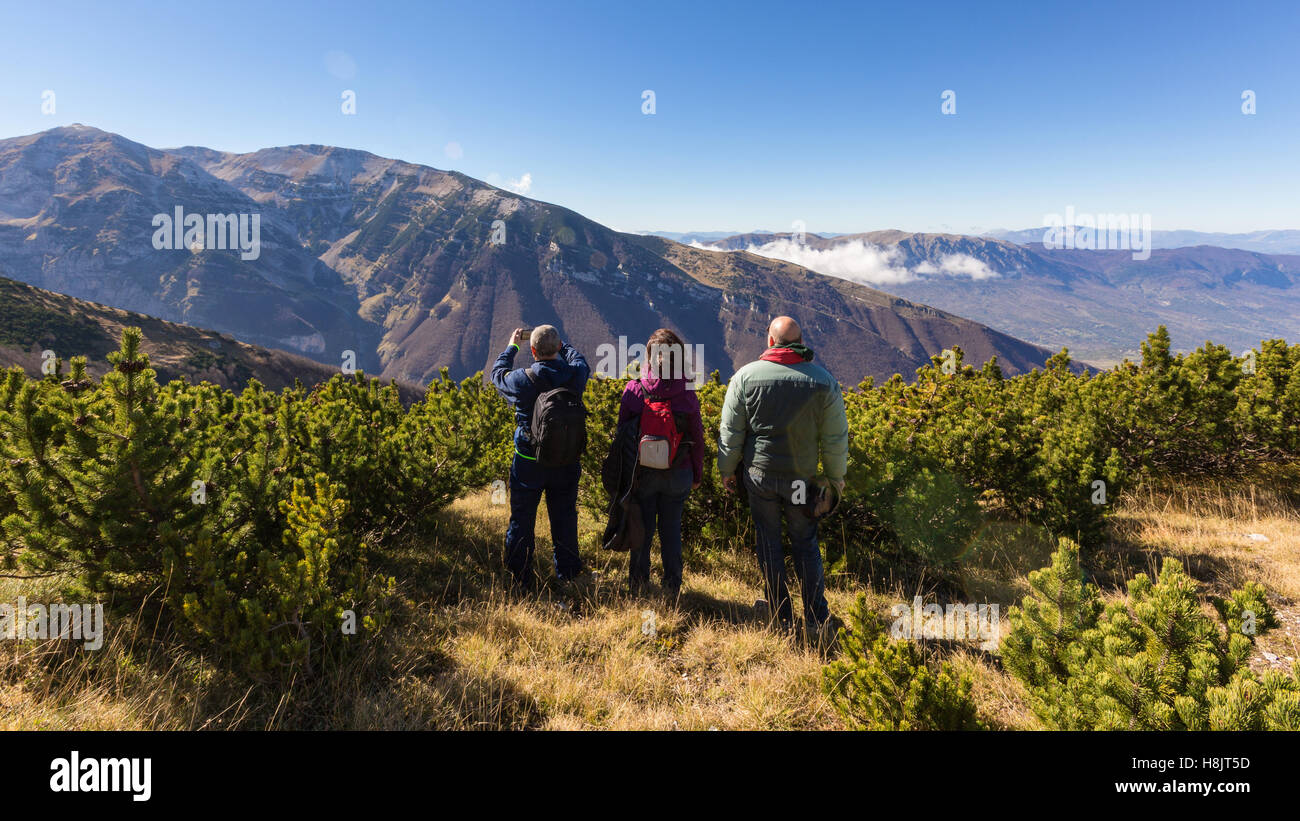 Parco Nazionale della Majella (L'Aquila, Italia) - Monte Amaro Trekking Foto Stock