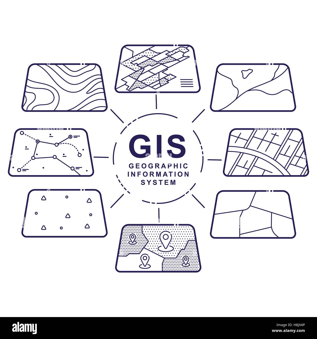 Concetti gis Immagini Vettoriali Stock - Alamy