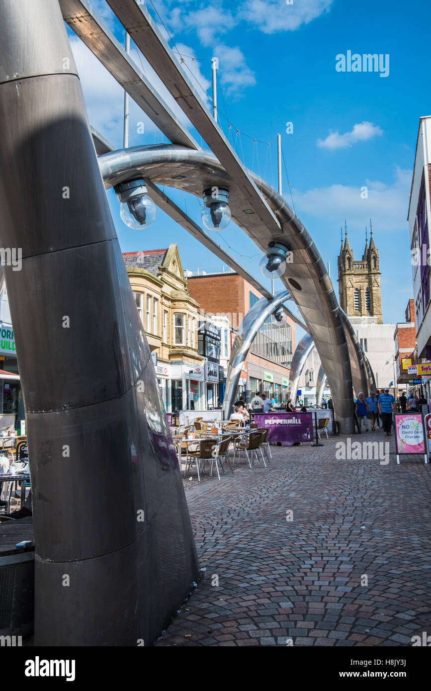 Il centro città di Blackpool Inghilterra Ray Boswell Foto Stock
