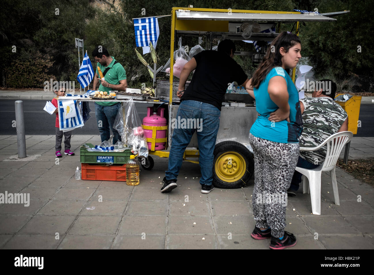 Nicosia, Cipro. 28 ott 2016. Oxi giorno scenario a Nicosia. © Sahan Nuhoglu/Pacific Press/Alamy Live News Foto Stock
