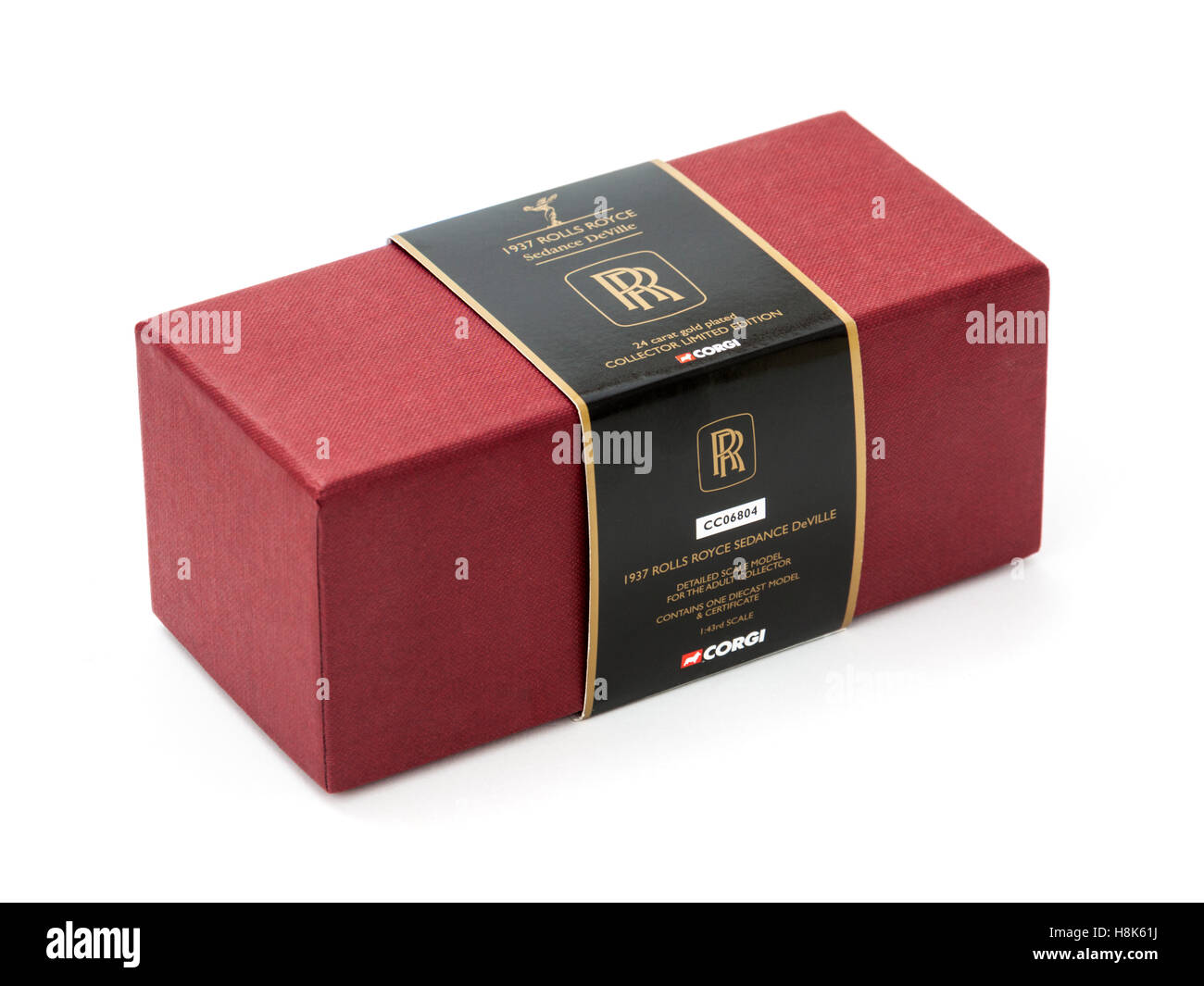 1937 Rolls Royce Sedance DeVille modello pressofuso da Corgi n. 3230 in un 24ct placcato in oro Edizione limitata di solo 5000. Foto Stock
