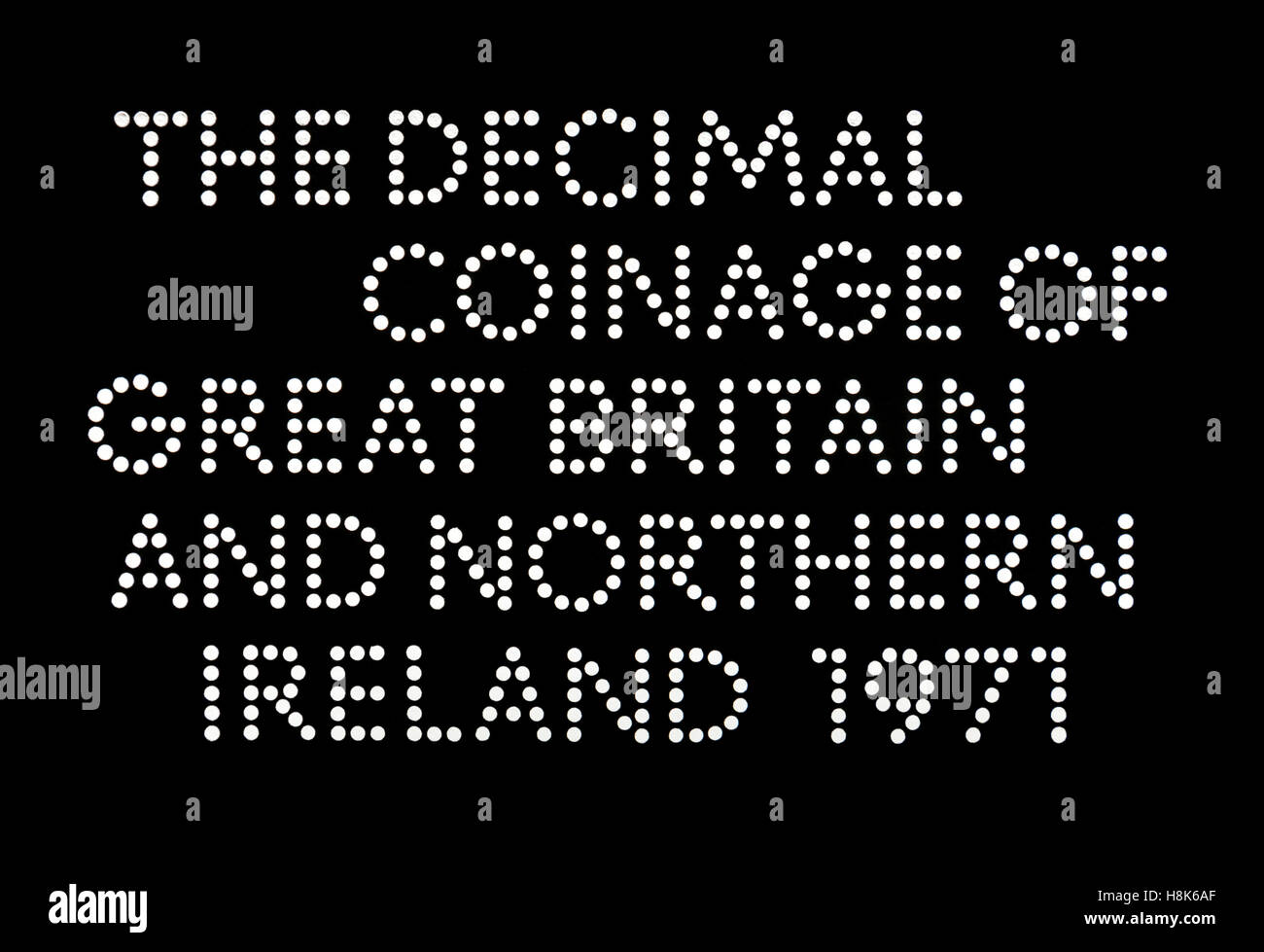 La prima mai Royal Mint set di Monetazione decimale di Gran Bretagna e Irlanda del Nord a partire dal 1971. Foto Stock