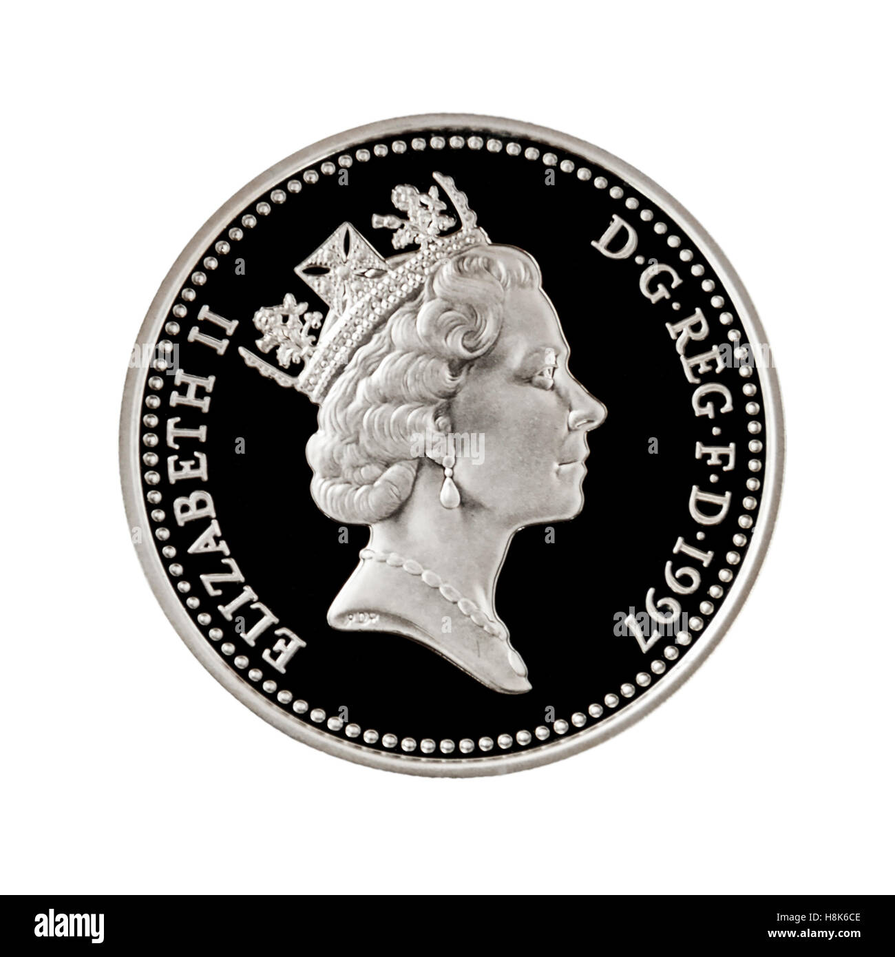1997 Regno Unito a prova di argento Piedford £1 gettone, rilasciata dal Royal Mint Foto Stock