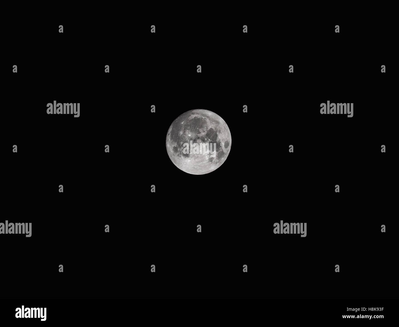Luna piena luna super Novembre 2016 Foto Stock