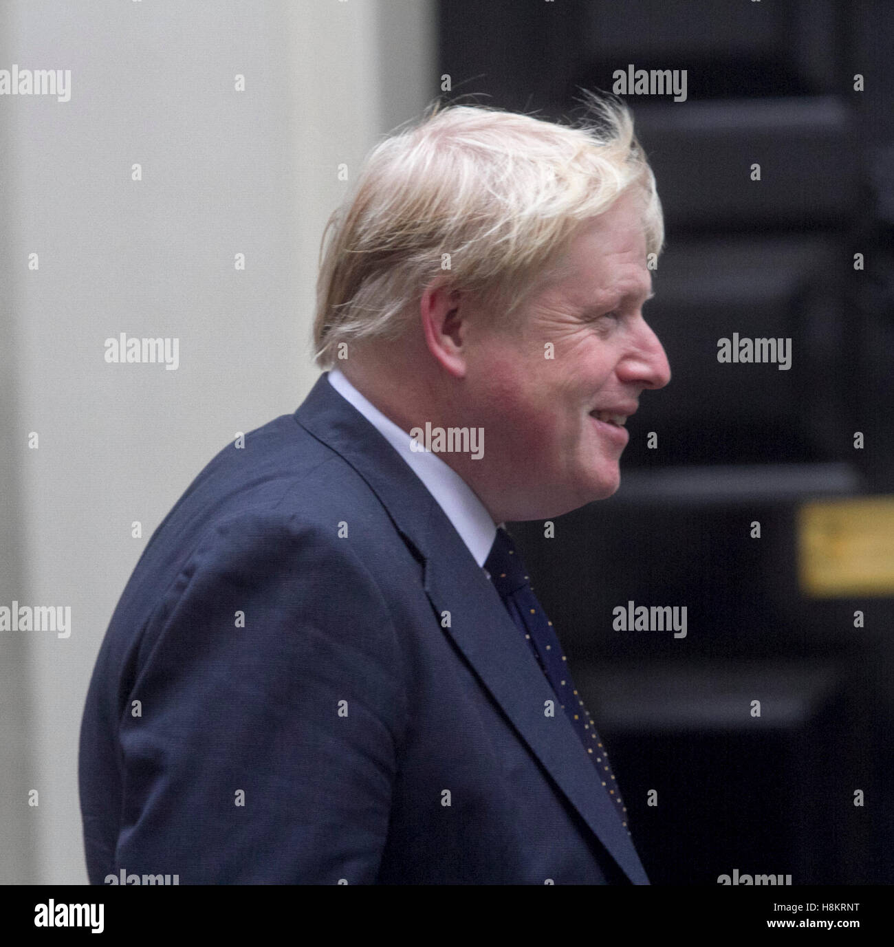 Londra, Regno Unito. Il 15 novembre 2016. Segretario di Stato per gli affari esteri Boris Johnson assiste il settimanale riunione del gabinetto a Downing Street dopo la sua Bruxelles colloqui con i ministri della UE a noi Presidente eletto Donald Trump la vittoria di credito: amer ghazzal/Alamy Live News Foto Stock