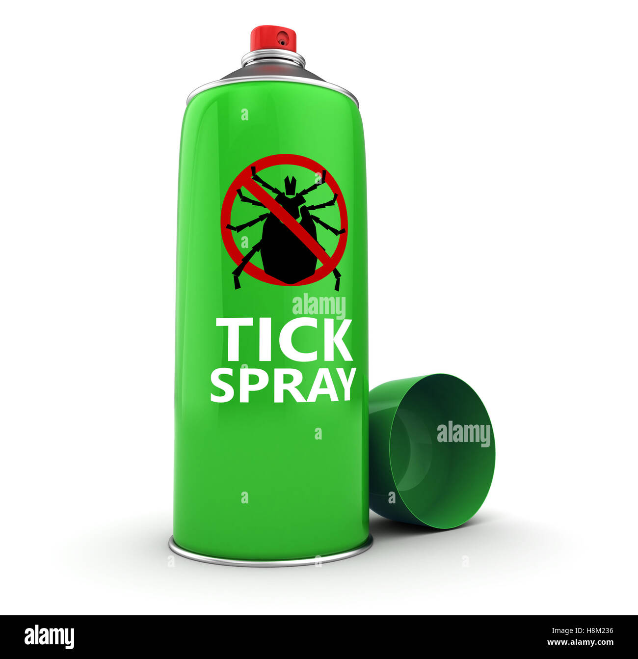 3d illustrazione di tick spray, su sfondo bianco Foto Stock