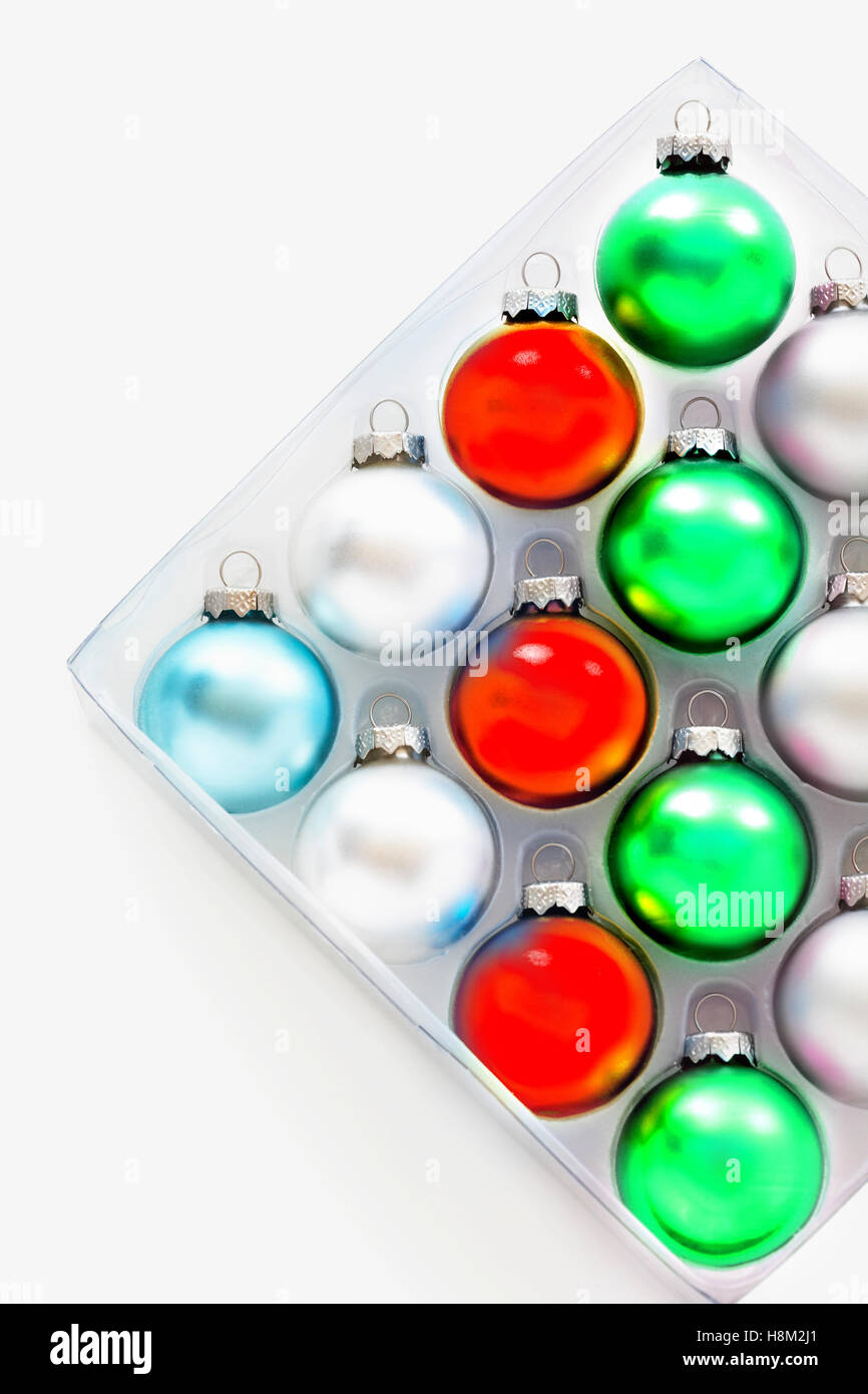 Baubles di natale Foto Stock