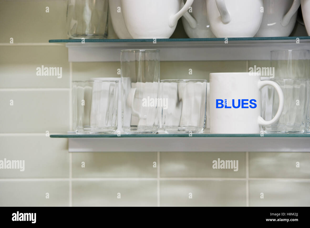 Mug dicendo Blues Foto Stock