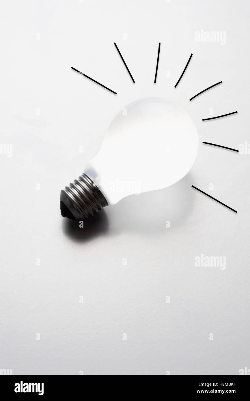 Idea della lampadina Foto Stock