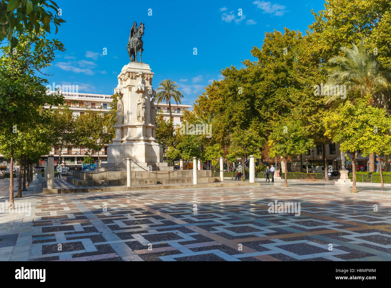 Nuova Piazza o Plaza Nueva a Siviglia, Spagna Foto Stock