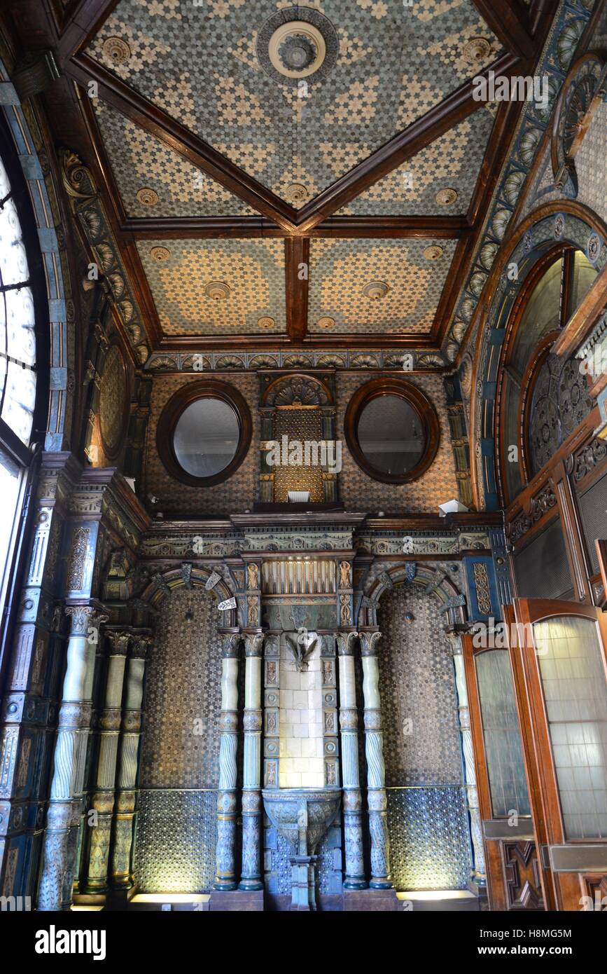 Foyer del Lloyd's Bank sullo Strand/Fleet Street, Londra, Inghilterra Foto Stock