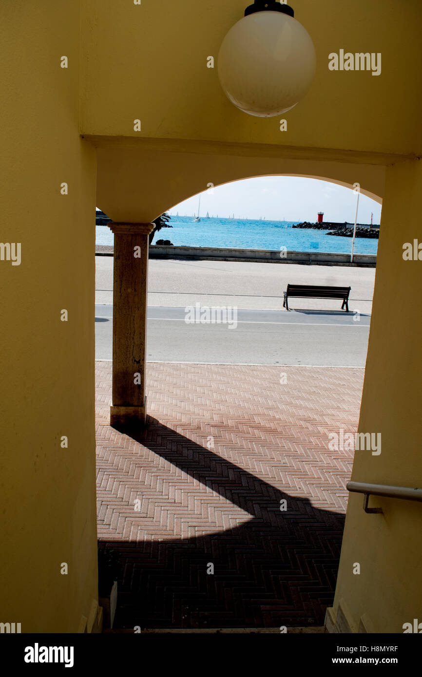 Vista del porto turistico di Roma ad Ostia Lido Foto Stock