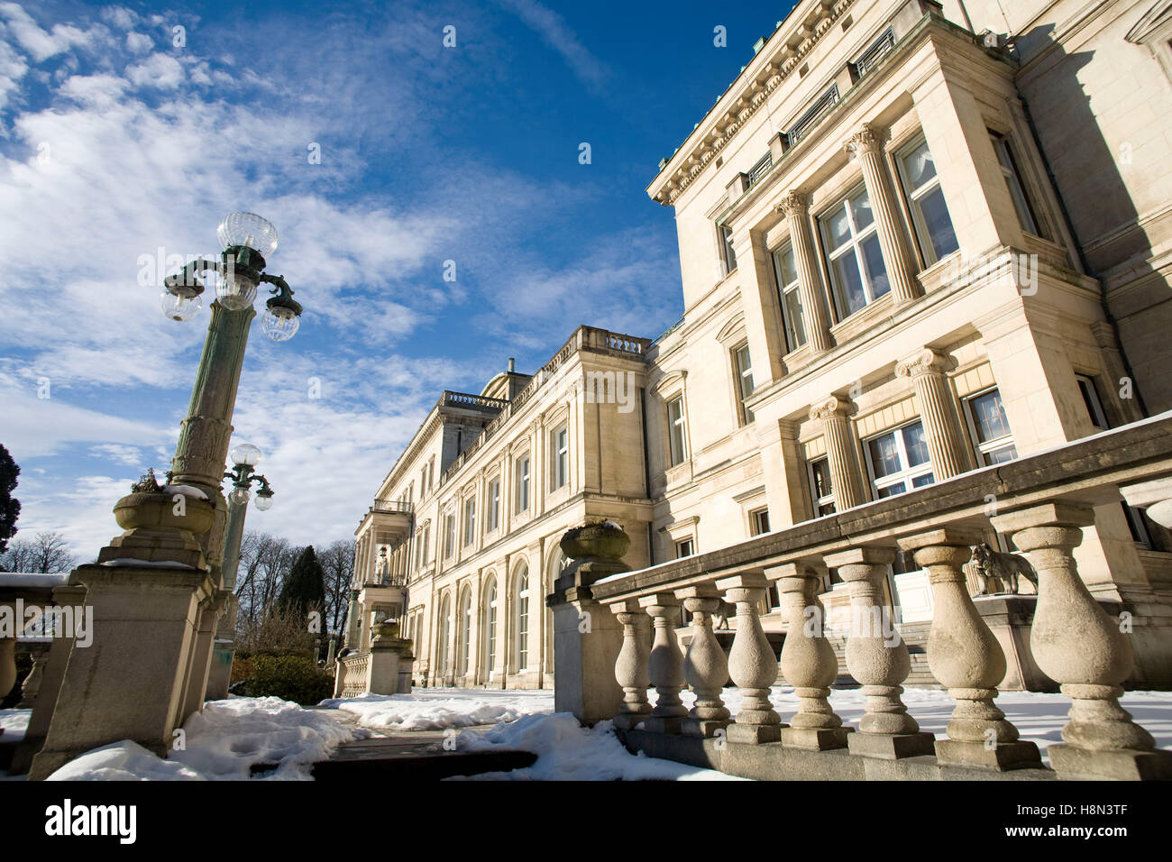 Germania, la zona della Ruhr, Essen, Villa Huegel, ex residenza della famiglia industrialista Krupp. Europa, Deutschland, Ruhrgebiet, Es Foto Stock