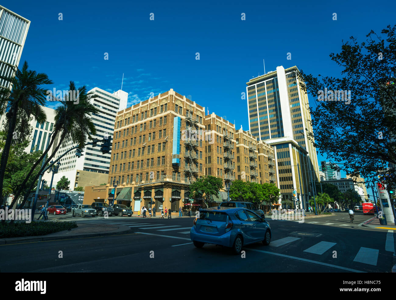 Il centro cittadino di San Diego edifici, California, USA. Foto Stock