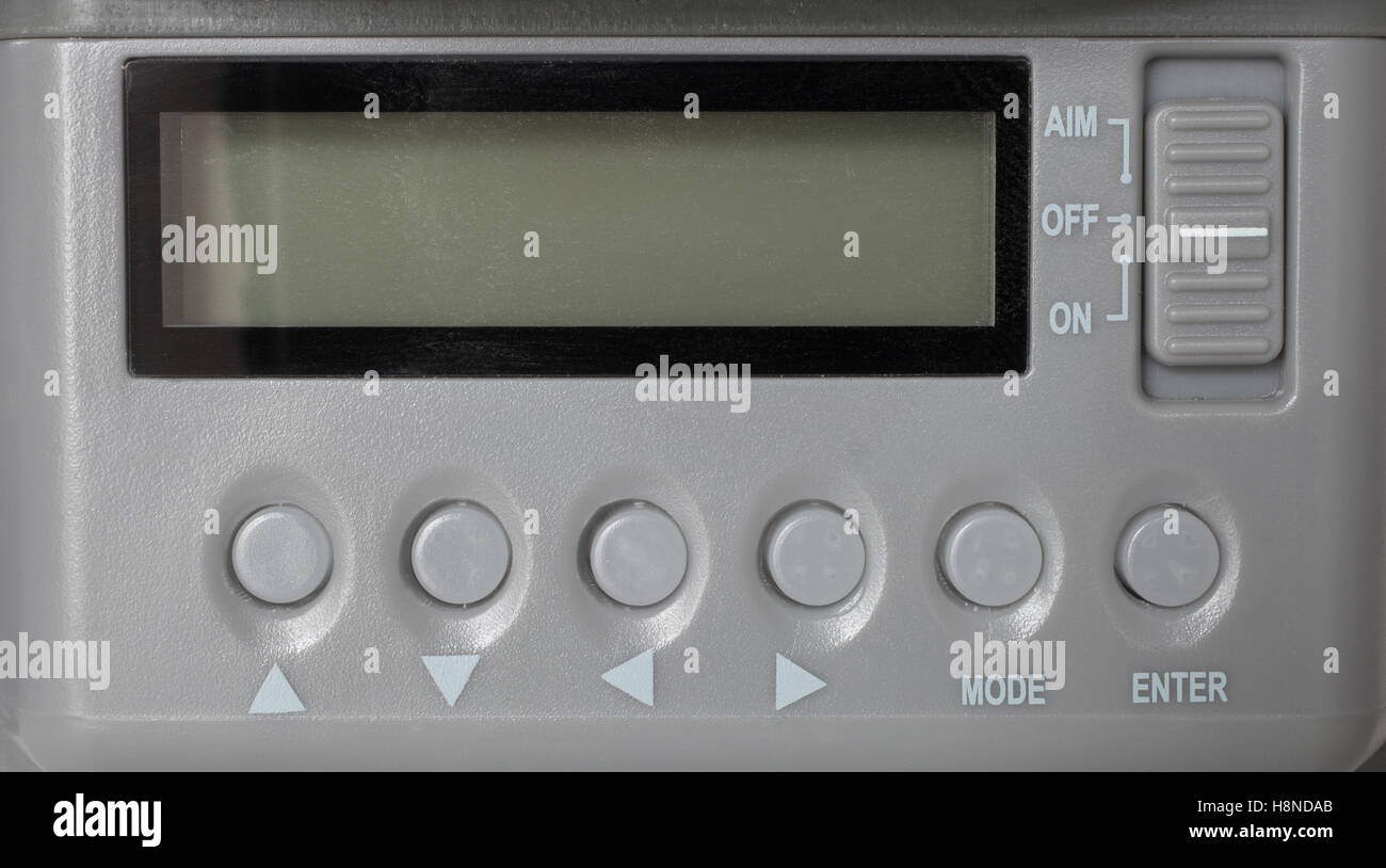 Display LCD e i controlli di una telecamera di gioco senza alimentazione Foto Stock
