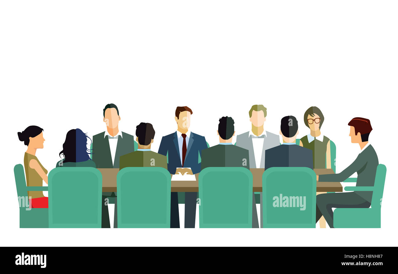 Discussione di gruppo in ufficio Foto Stock