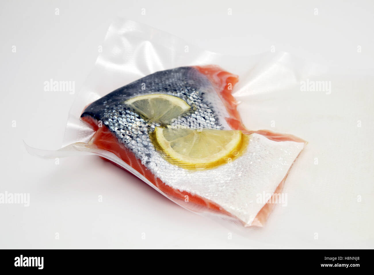 Salmone sous-vide Foto Stock
