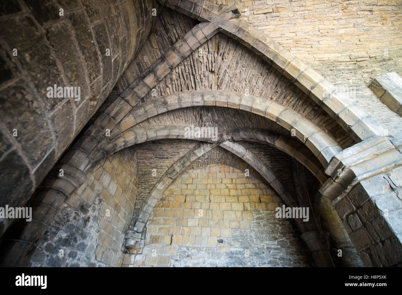 Regno Unito, Inghilterra, Yorkshire, Richmond - l'interno del castello di Richmond, uno del North Yorkshire più popolare attrazione turistica Foto Stock