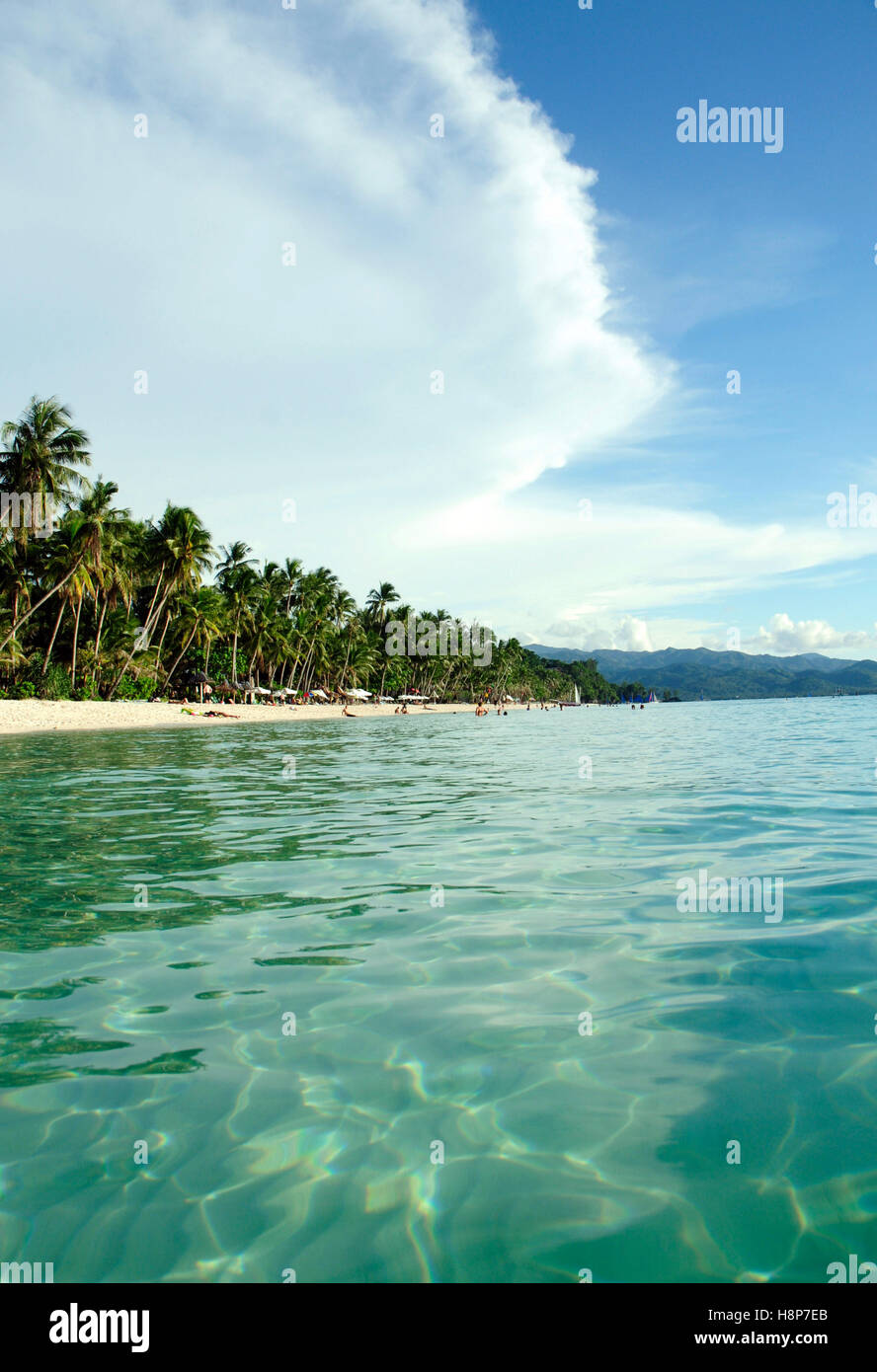Boracay, White Beach, Boracay Island, Filippine Foto Stock