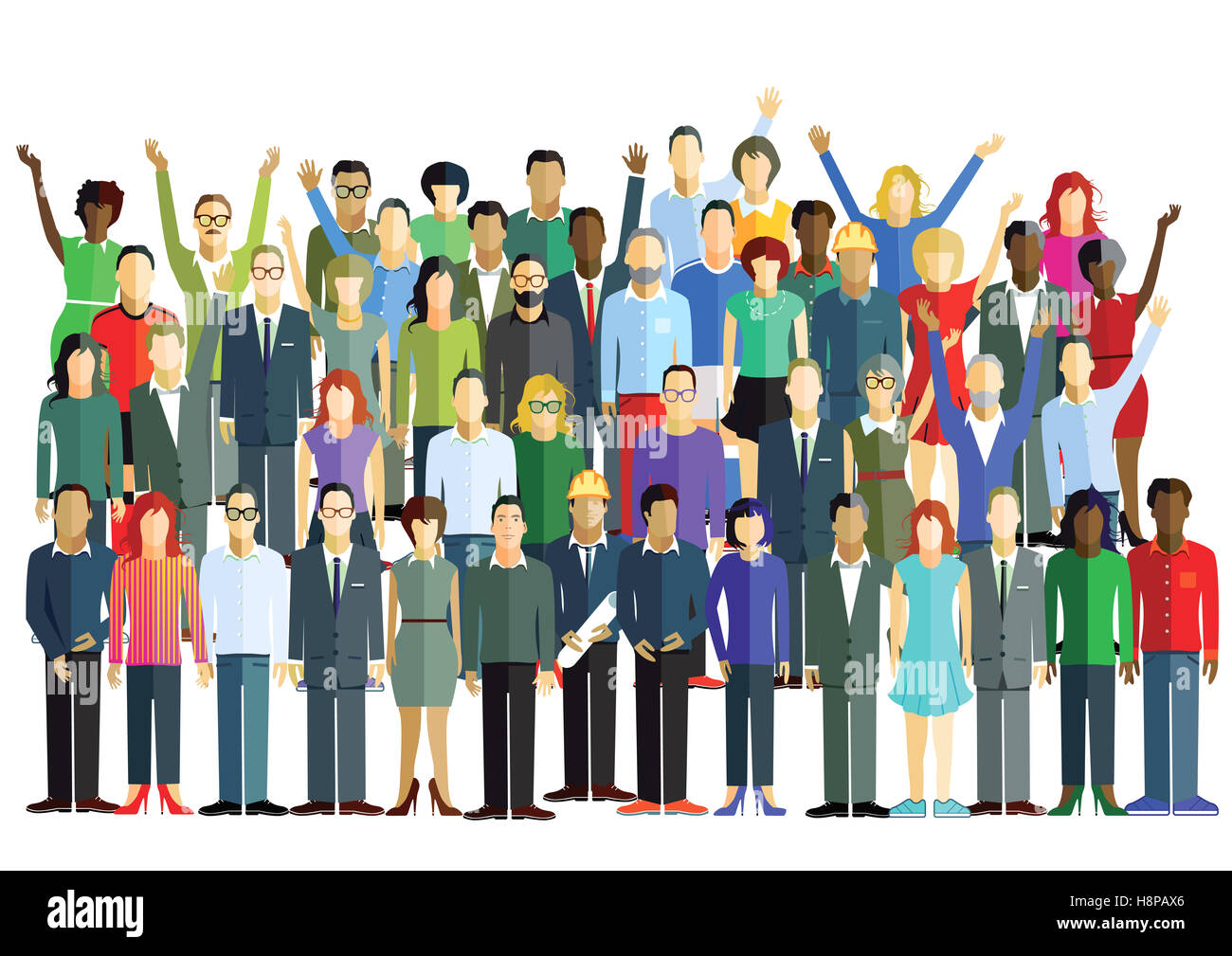 Grande gruppo, giovane, persona, popolo Foto Stock