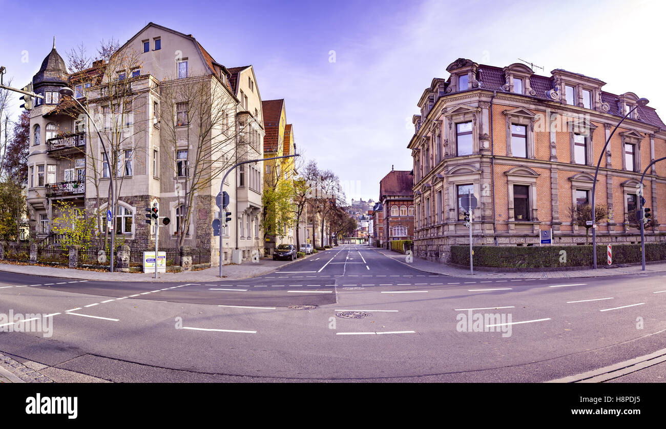 COBURG, Germania - circa ottobre, 2016: dettagli di architettura e per le strade della città di Coburg in Baviera, Germania Foto Stock