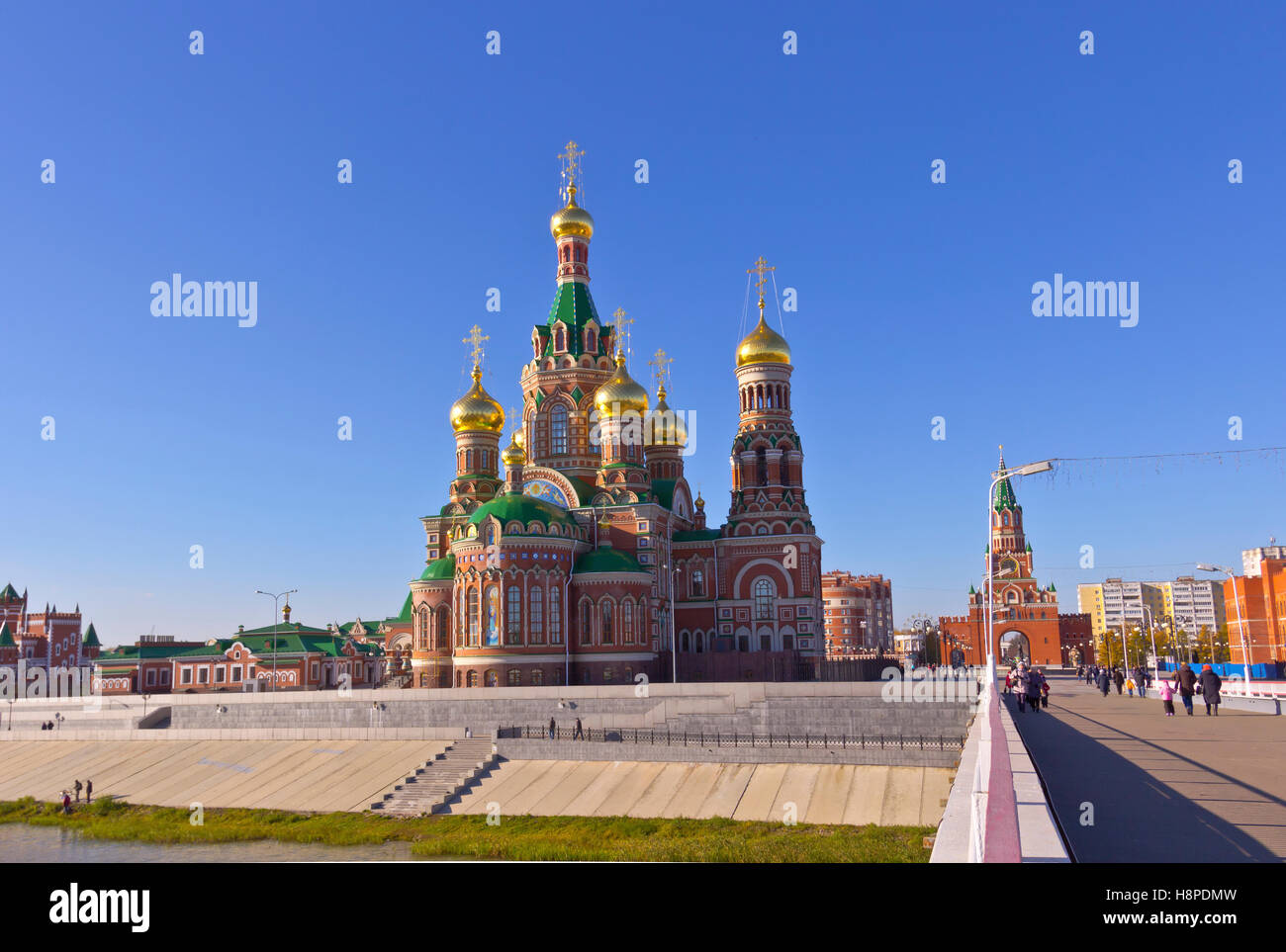 Chiese ortodosse russe e architettura Yoshckar-Ola Russia. Foto Stock