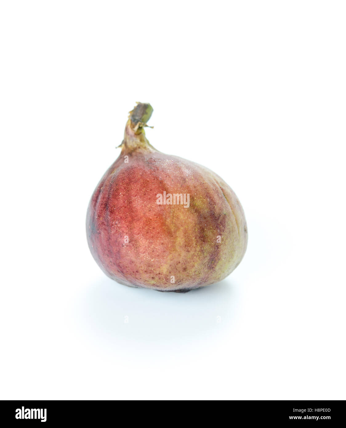 Mature dolce figura , frutta fresca su sfondo bianco Foto Stock