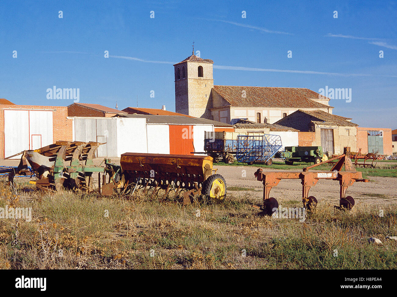 Villalar de los comuneros, provincia di Valladolid, Castilla Leon, Spagna. Foto Stock