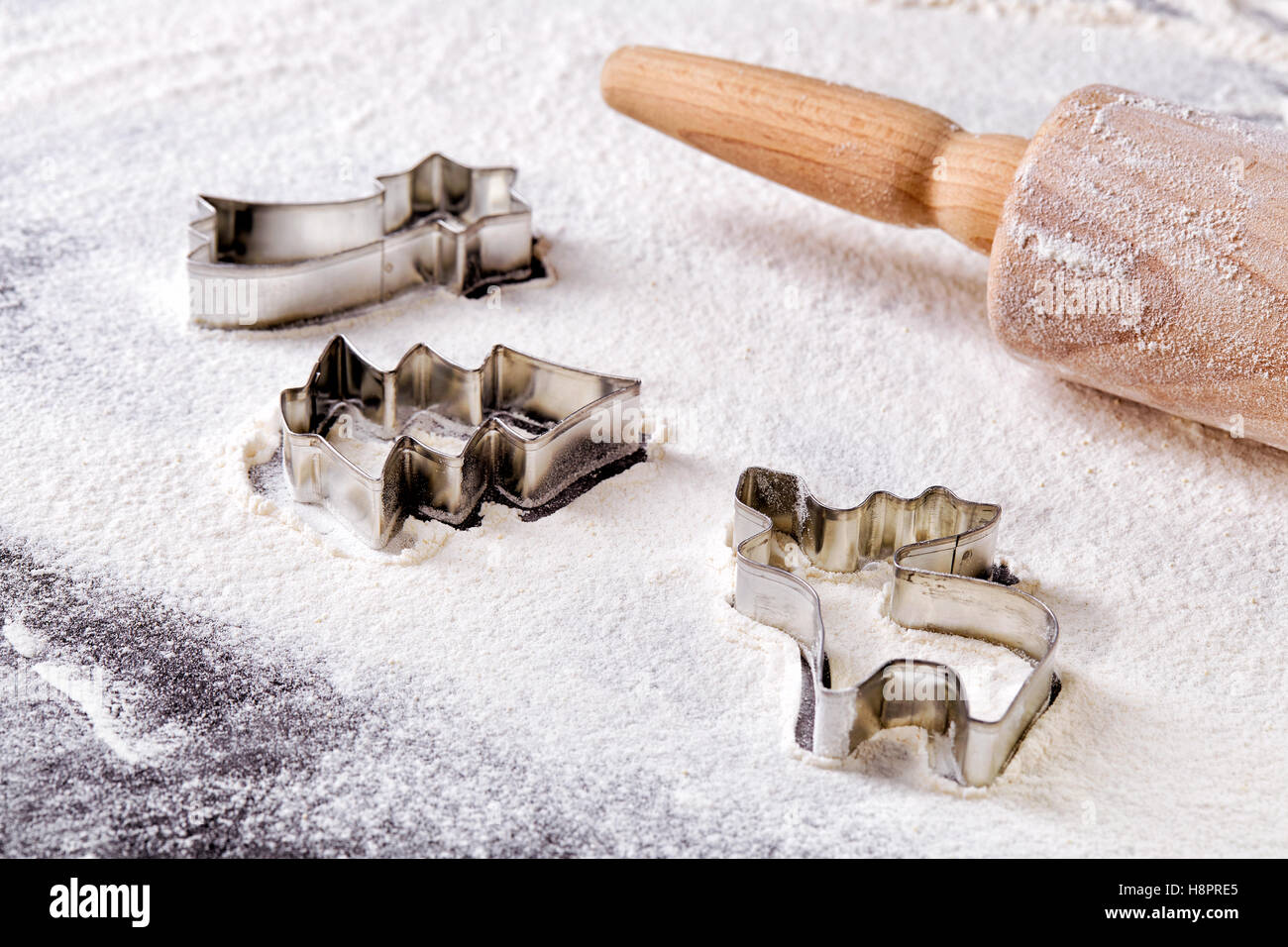 La Cottura Biscotti di Natale Foto Stock