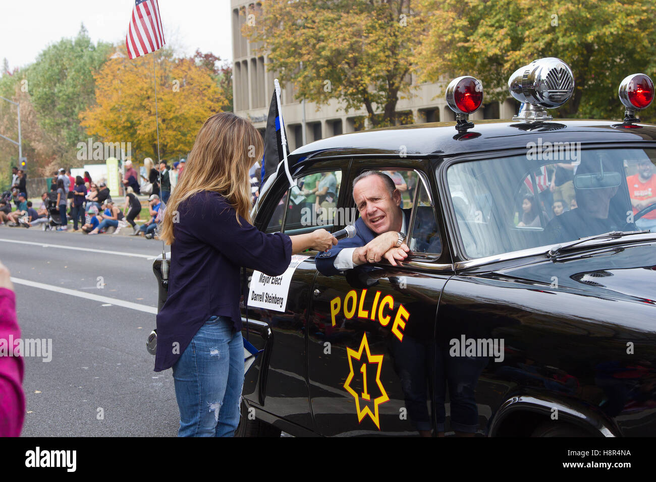 Sacramento Veteran's Day Parade Sindaco Steinberg Foto Stock
