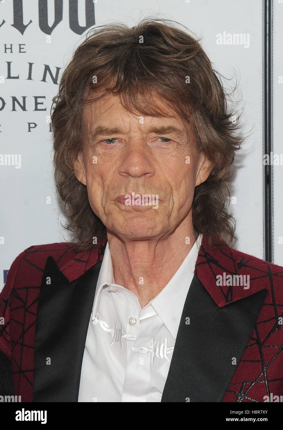 New York, NY, STATI UNITI D'AMERICA. Xv Nov, 2016. Mick Jagger assiste i Rolling Stones esibizionismo apertura notturna all Industria Superstudio nel novembre 15, 2016 a New York City. Credito: John Palmer Media punzone/Alamy Live News Foto Stock