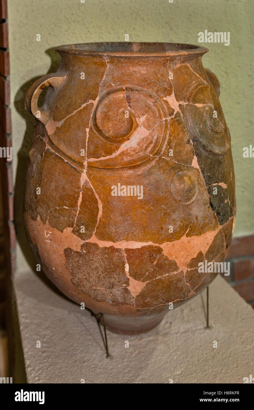 Età del bronzo contenitore, Magor Hill, Veszto Magor Monumento Storico Nazionale, Koros Maros National Park, vicino Veszto, Ungheria Foto Stock