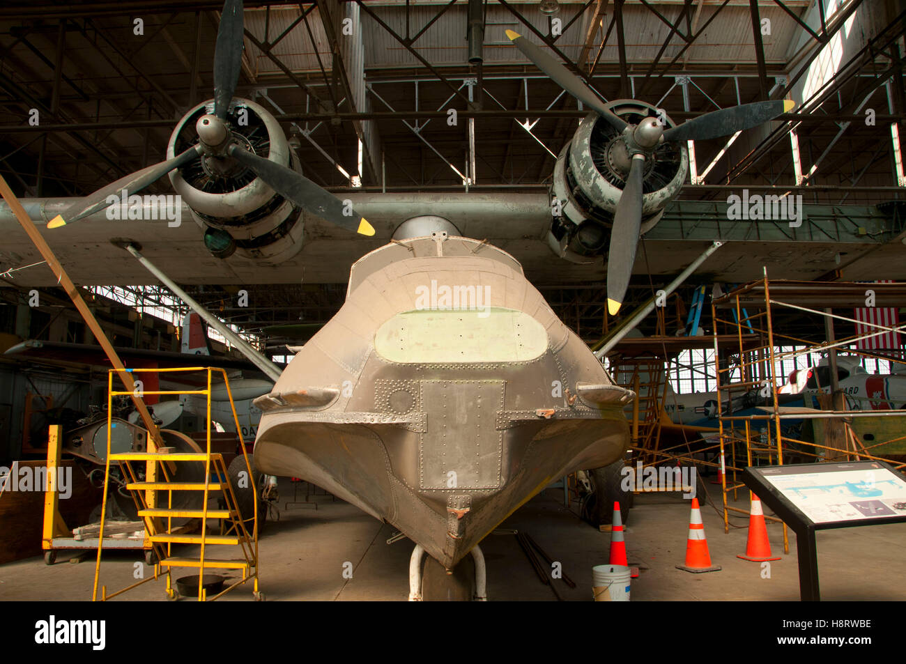 Diritto consolidato costruttiva PBY-5una pattuglia di Catalina bombardiere, Floyd Bennett Field, Gateway National Recreation Area, New York Foto Stock