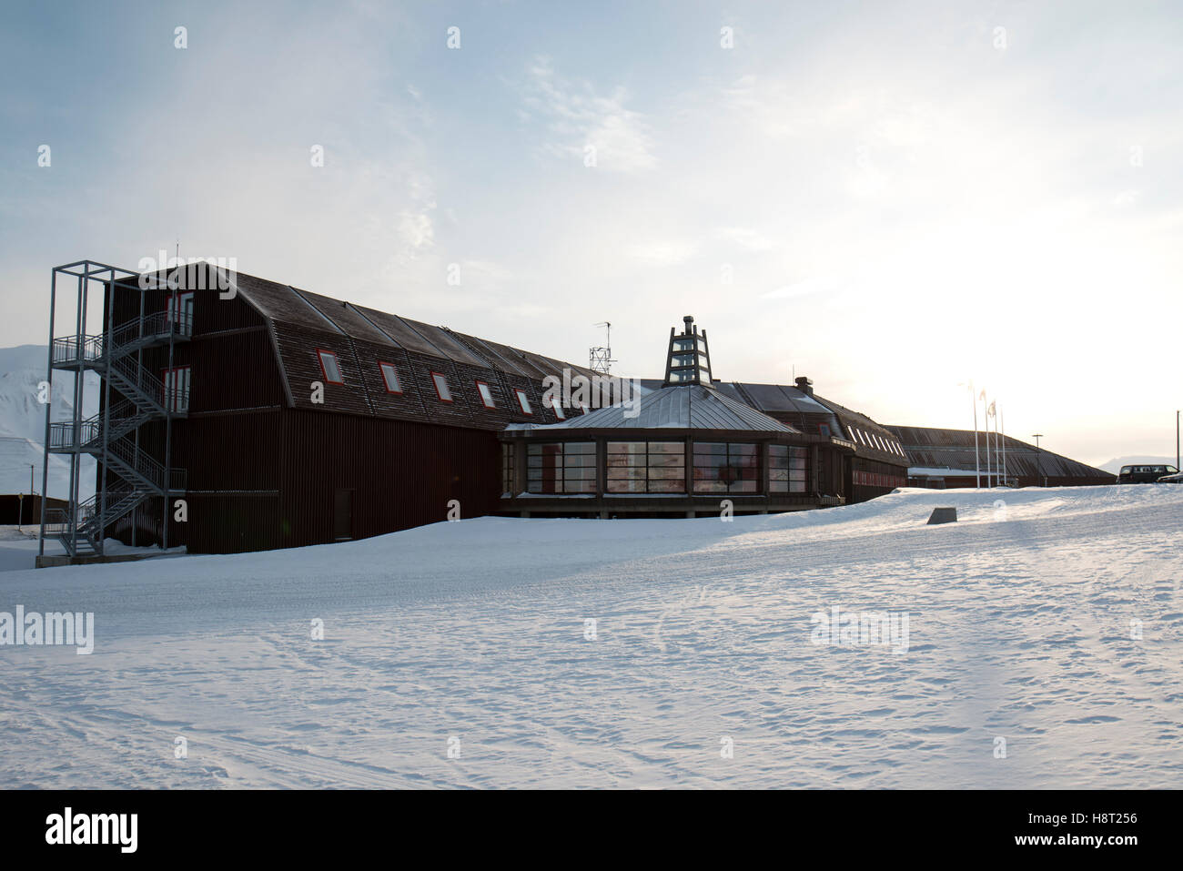 Centro universitario di Svalbard, UNIS, wold settentrionale, la maggior parte delle università a Longyearbyen. UNIS, die nördlichste Universität der Welt, Svalbard Foto Stock