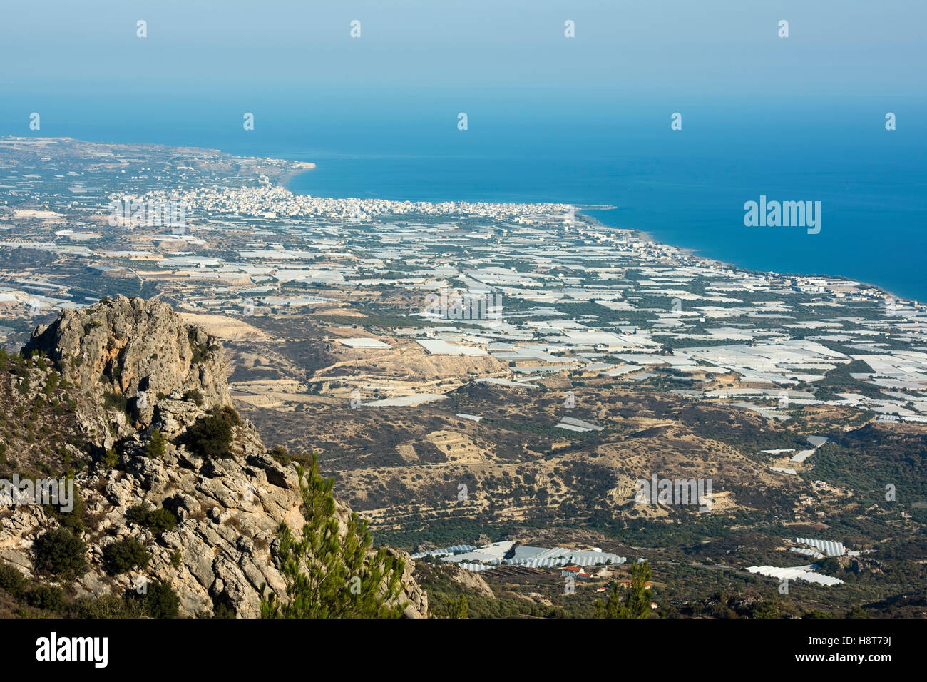 Griechenland, Kreta, Ierapetra und die Gewächshäuser von Gra Lygia Foto Stock